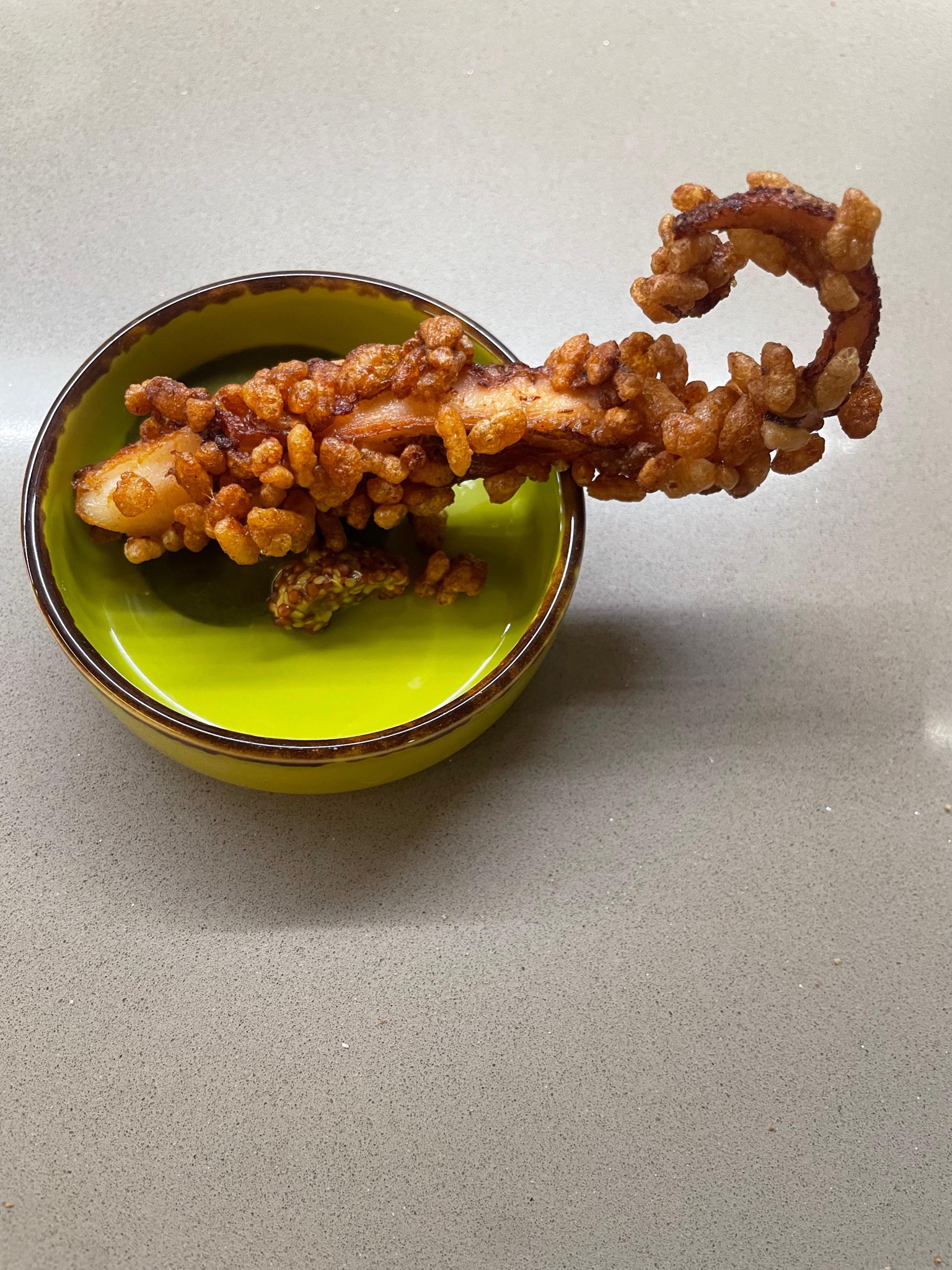 Crispy fried octopus tentacle